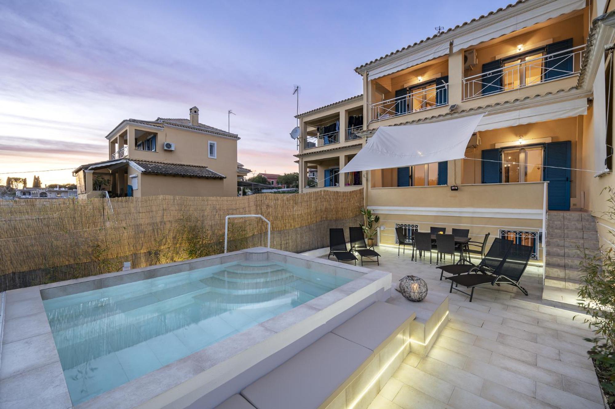 Villa Nina With Private Plunge Pool, 5Km To Corfu Town Extérieur photo